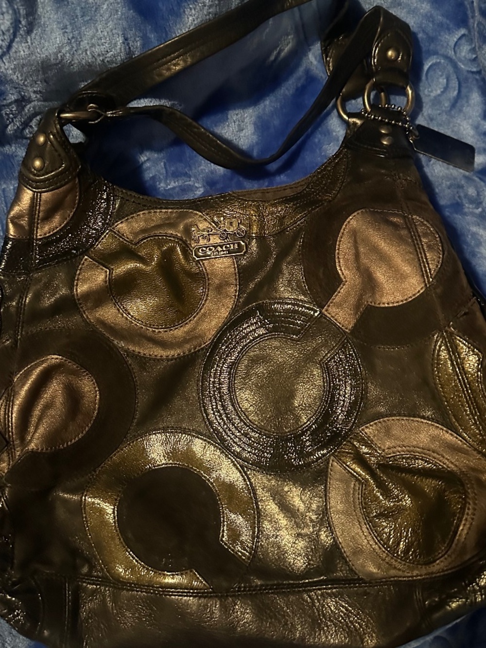 Vintage Coach Metallic Big C’s